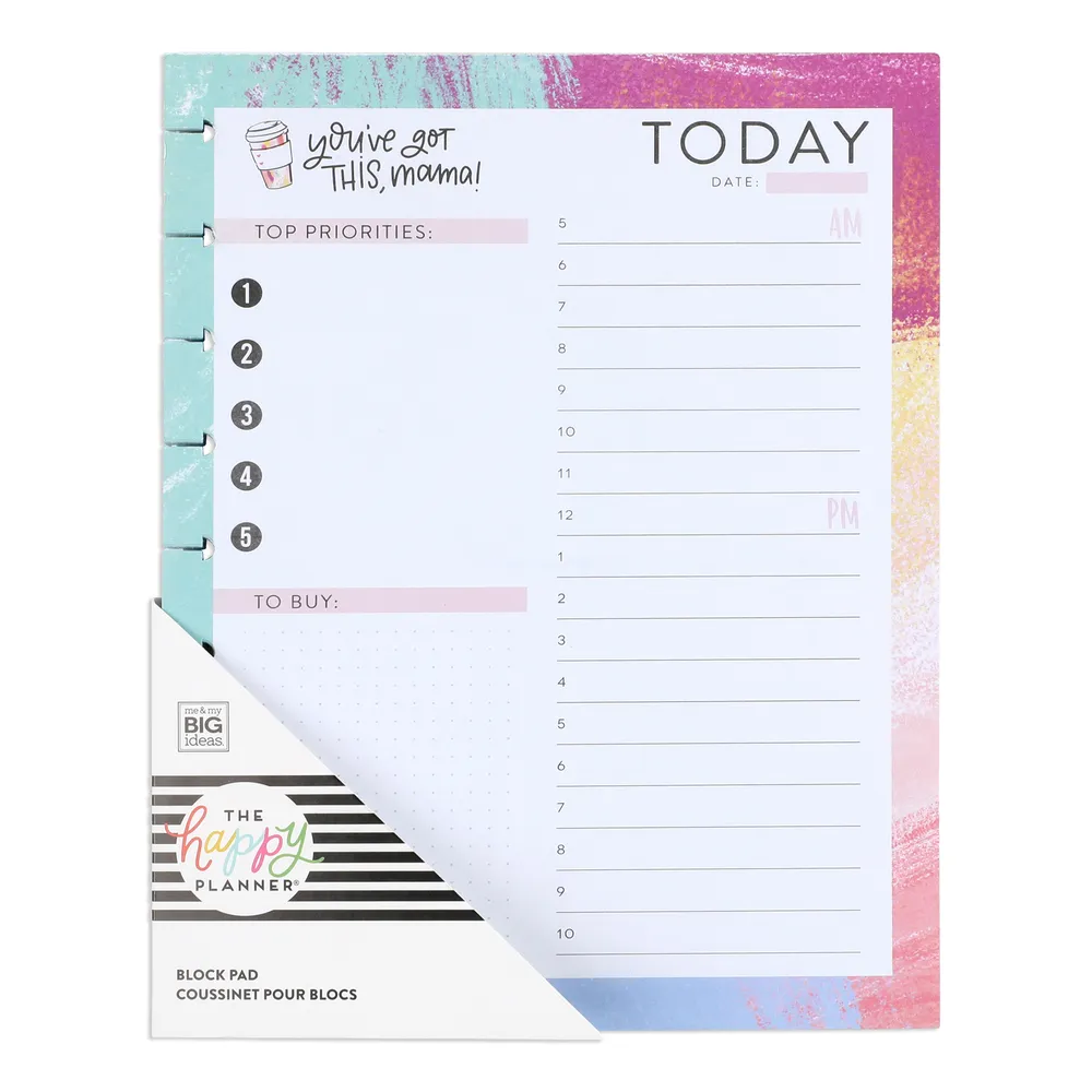 Happy Planner Mom bloc mémo Classic 100 feuilles famille