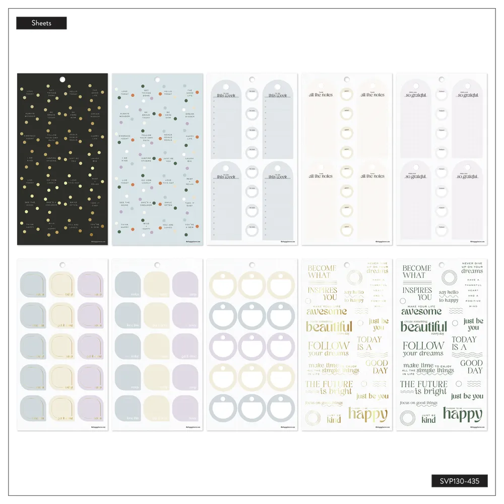 Happy Planner Value Pack Mauve & Moss stickers 799 motifs foil