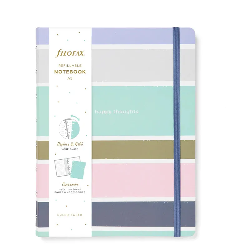 Filofax Good Vibes Notebook A5 rayures rechargeable