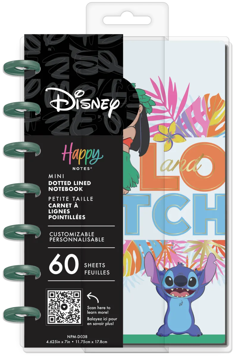 Happy Planner Disney Lilo & Stitch carnet Mini 60 feuilles ligné