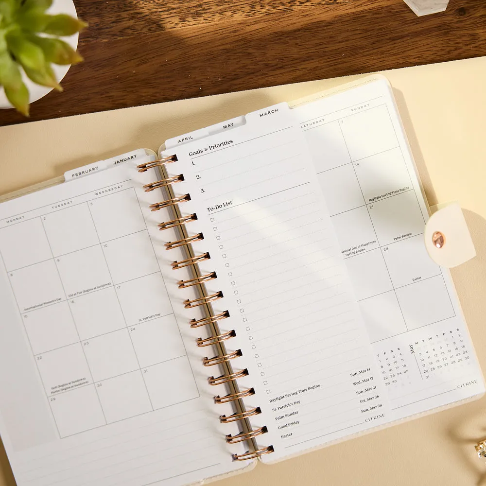 Happy Planner Citrine 2027 Soft Plaid agenda A5 pro 12 mois