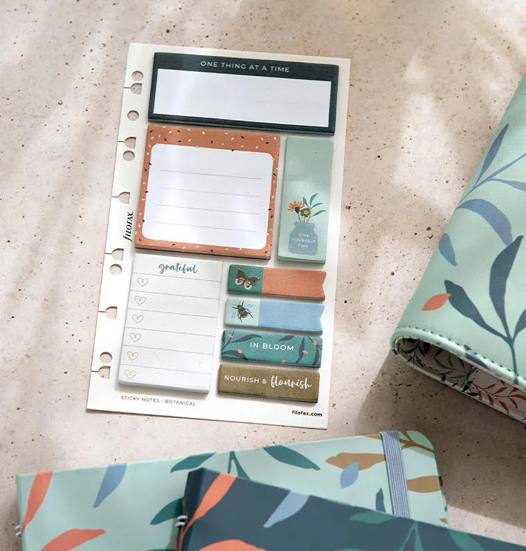 Filofax Botanical notes adhésives set A5 multiformat