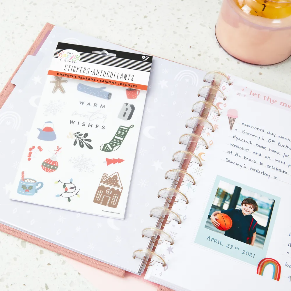 Me & my big ideas Cheerful Seasonal stickers 5 feuilles 97 motifs saisons