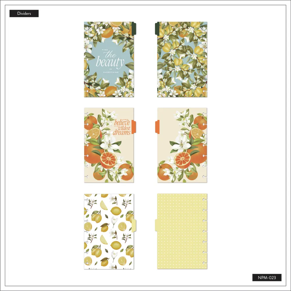 Happy Planner Fruit & Flora Mini carnet 60 feuilles pointillé