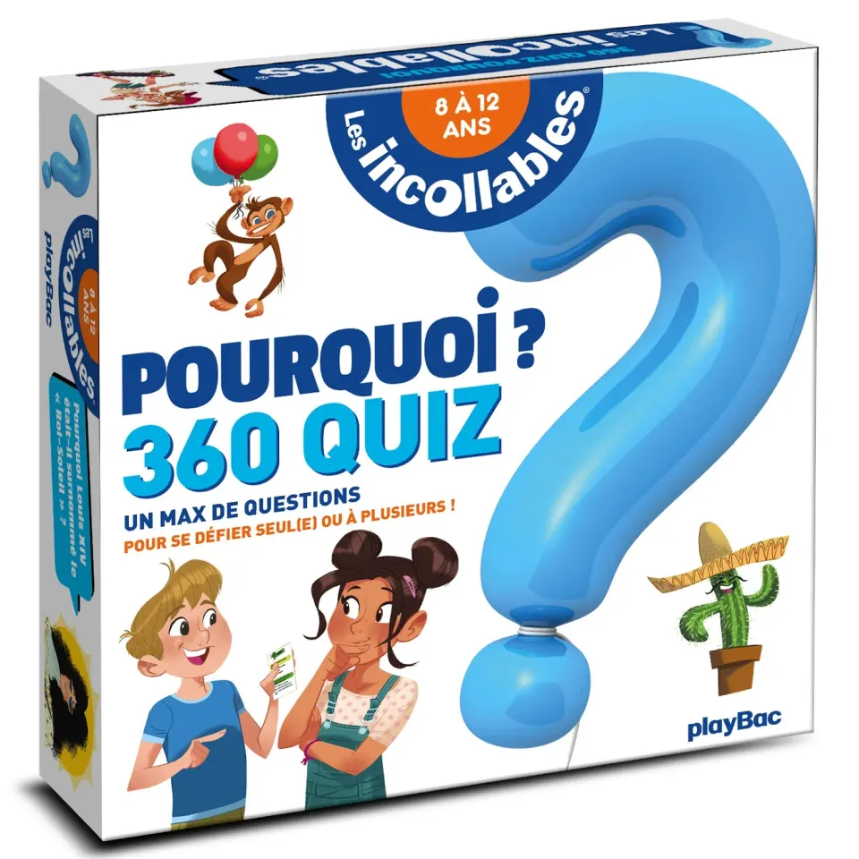 Incollables Pourquoi boîte quiz 360 questions famille