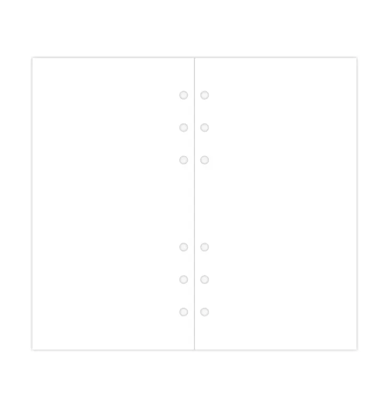 Filofax feuilles unies blanc Personal 30 feuilles
