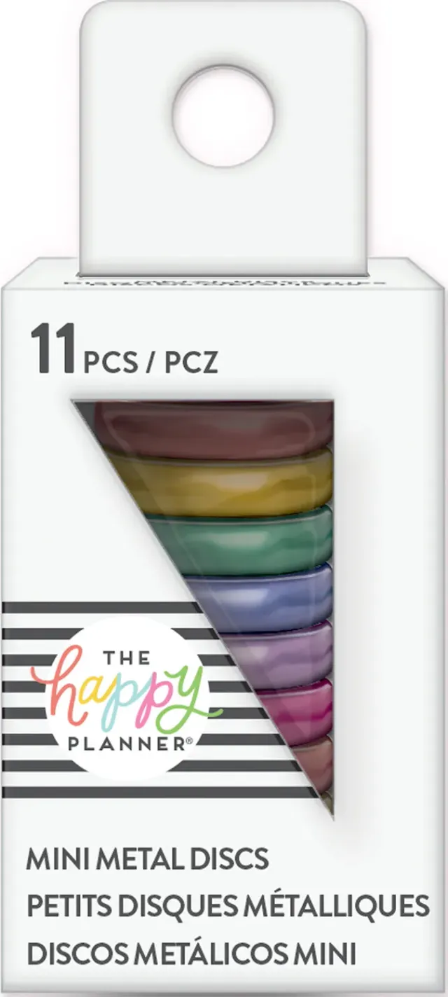 Happy Planner Rainbow mini disques métalliques x11