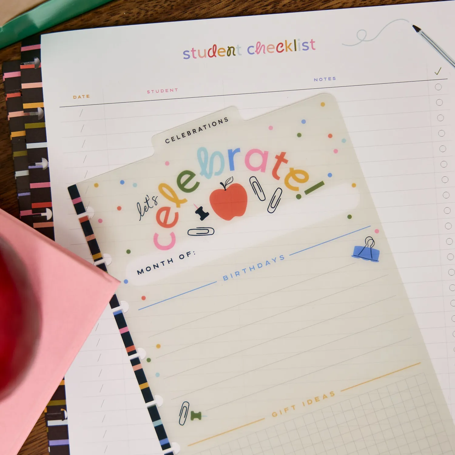 Happy Planner School Doodles Big accessoires teacher anniversaire