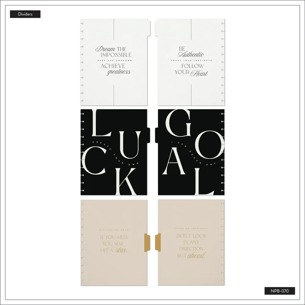 Happy Planner Neutral Chic carnet Big pointillé 60 feuilles