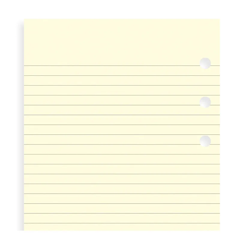 Filofax Classic recharge lignée crème Mini 20 feuilles