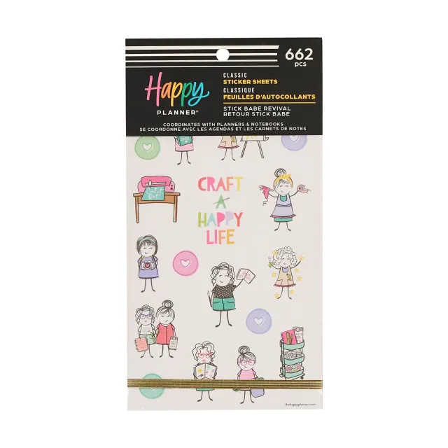 Happy Planner Stick Babe Revival stickers classic 30 feuilles