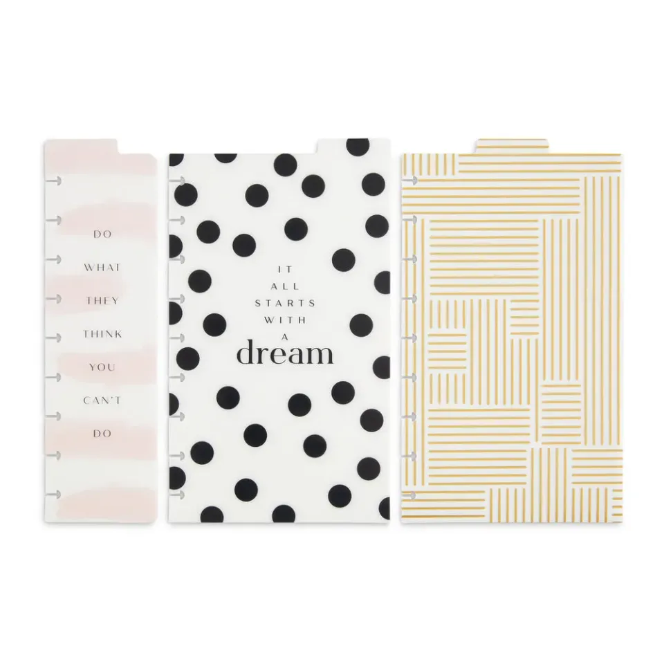 Happy Planner Blushin It Classic Dashboard intercalaire lot 3 rose