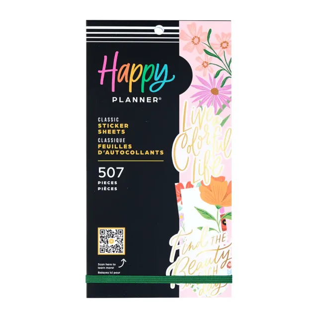 Happy Planner Blooming Bouquet stickers Classic 507 pièces floral