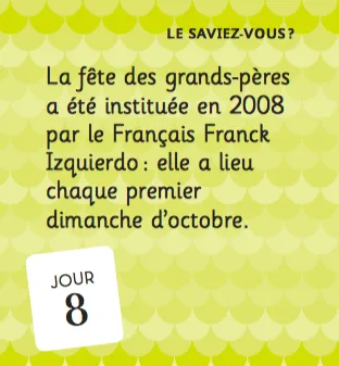 Frigobloc 365 messages pour papy calendrier mini paquet cadeau