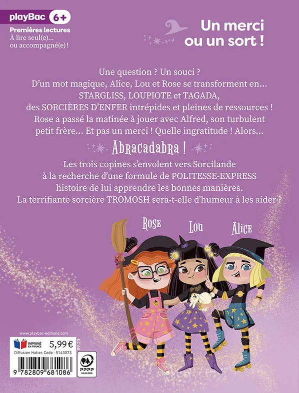 Frigobloc Une deux trois Sorcières d'enfer Tome 2 roman 6 ans