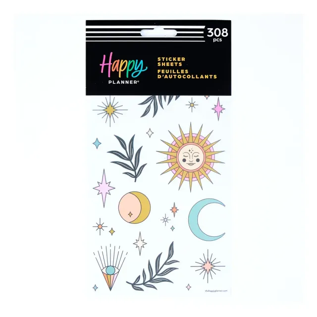 Happy Planner Desert Mystic stickers 10 feuilles 308 pcs lune