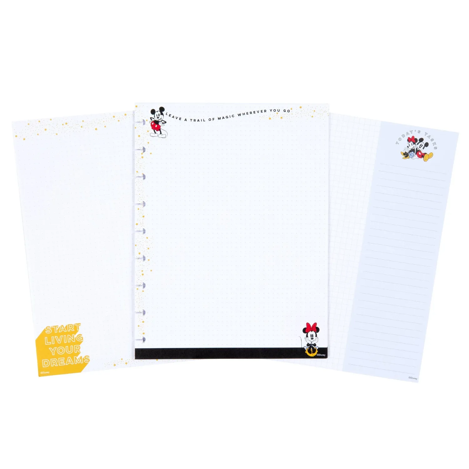 Happy Planner Mickey Minnie recharge papier pointillé 40 feuilles