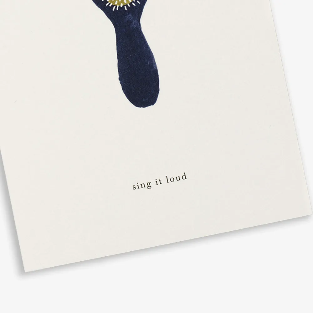 Kartotek Hair Brush carte de vœux sing it loud