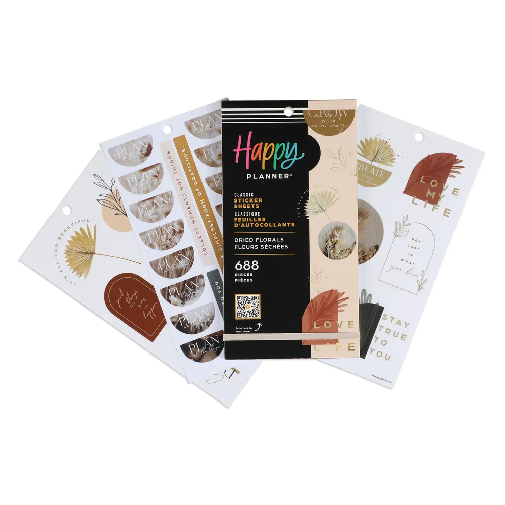Happy Planner Dried Florals stickers 688 fleurs séchées