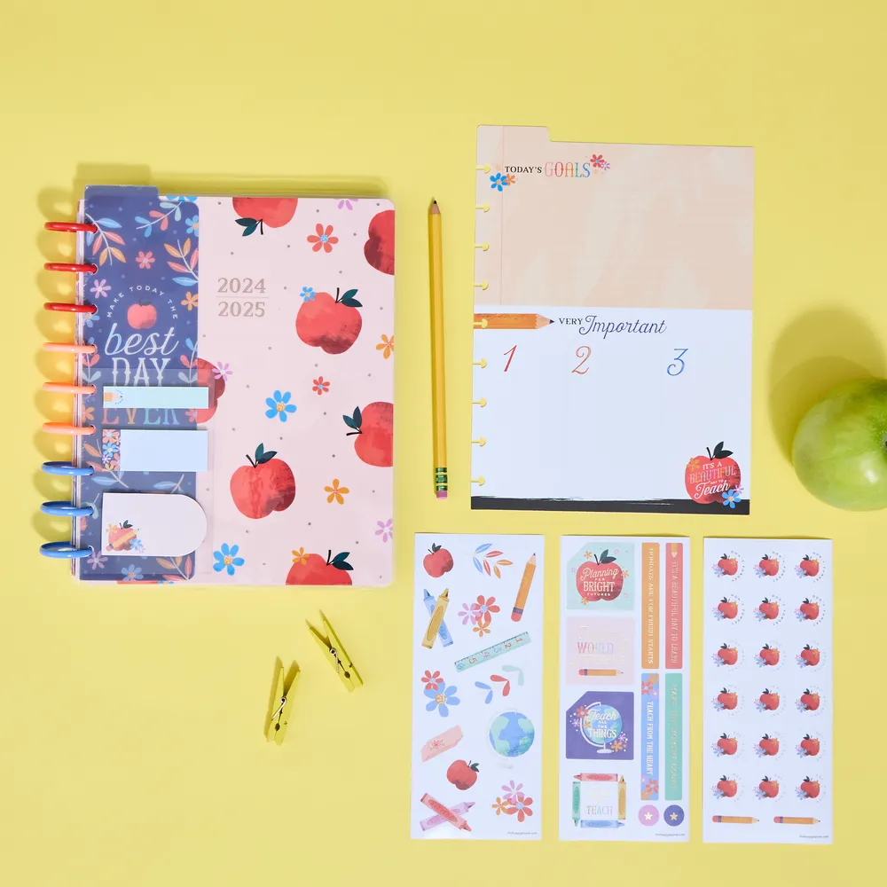 Happy Planner Classroom Brights Teacher agenda enseignant 12 mois