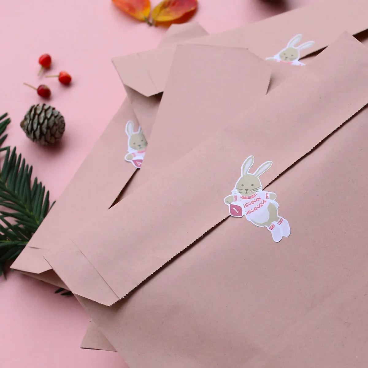 Kartotek Advent Bunny stickers de Noël 1-4 pour calendrier