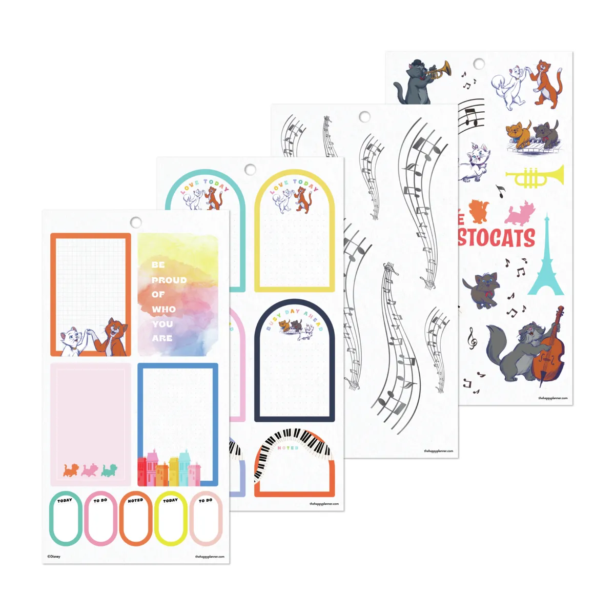 Happy Planner Disney Aristocats Big autocollants 311 pièces