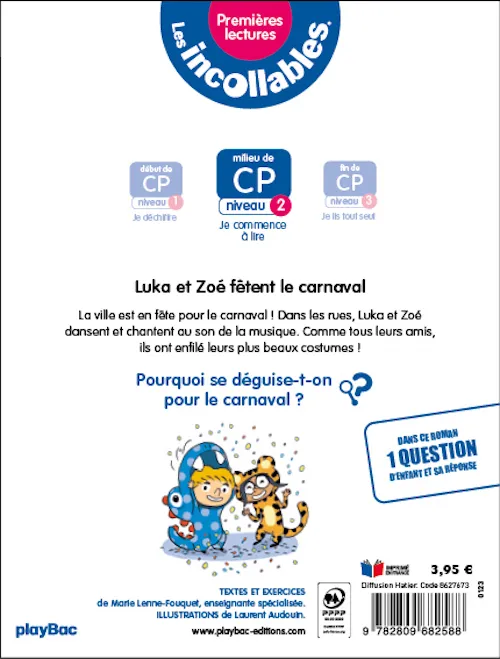 Frigobloc Incollables Premières lectures Tome 17 livre Carnaval niv.2