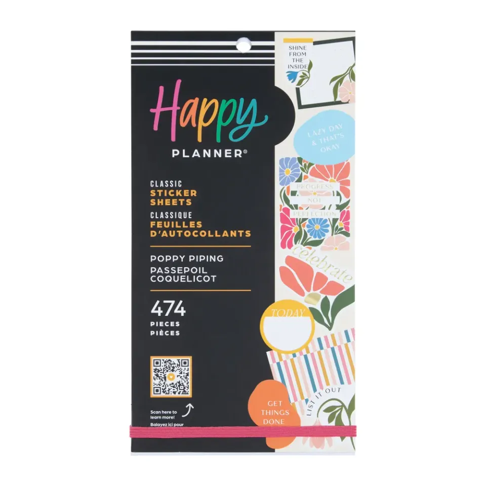 Me & my big ideas Poppy Piping stickers 474 fleurs