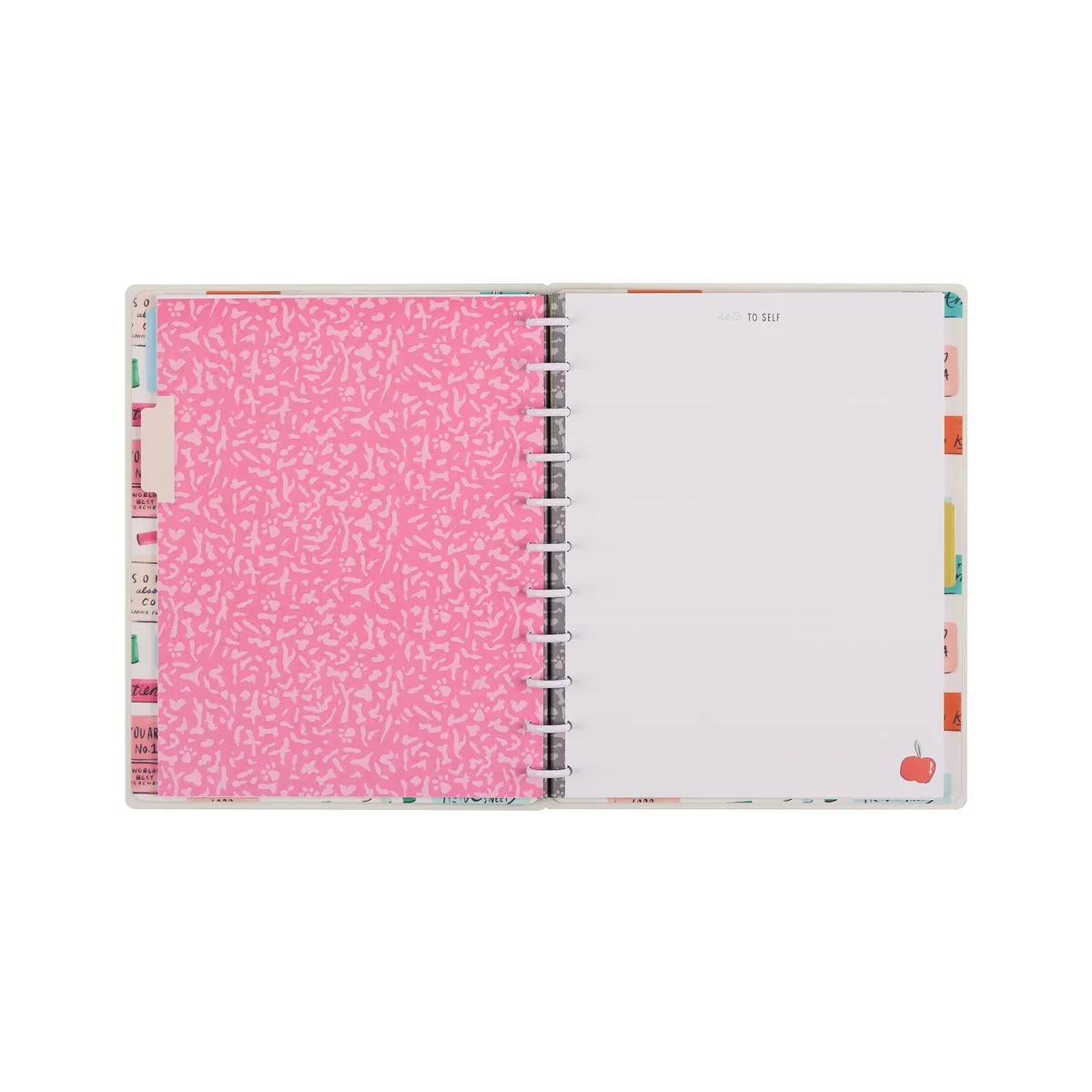 Happy Planner Pawsitive Teacher carnet Big pointillé ligné 60 feuilles