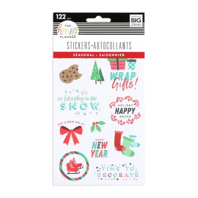 Happy Planner Seasonal Student planches stickers 122 fêtes et saisons