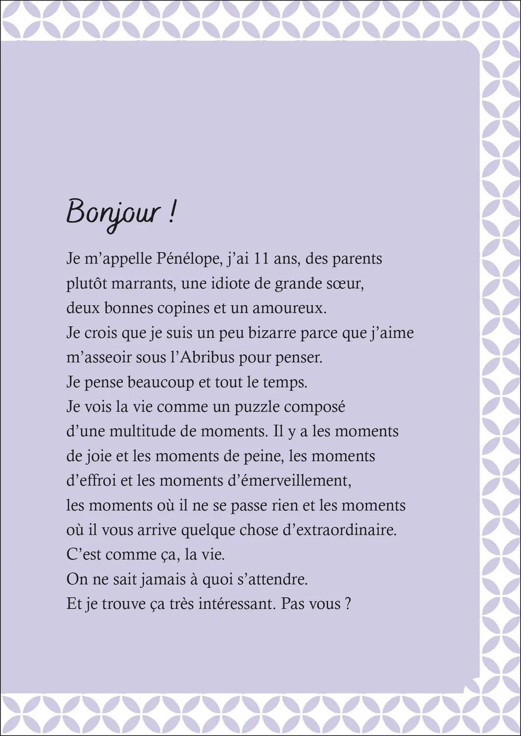 Frigobloc Moi Pénélope Alors c'est ça l'amour Tome 3 roman fille