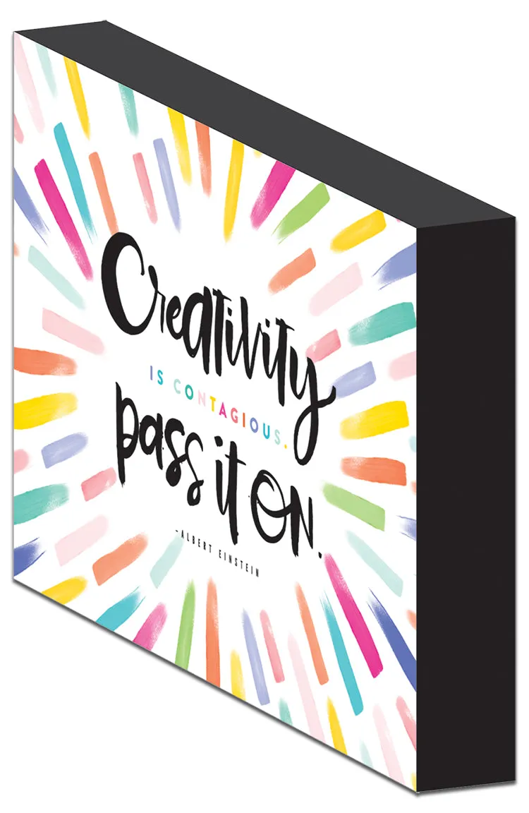 Happy Planner Quote Block Creativity is Contagious bloc déco