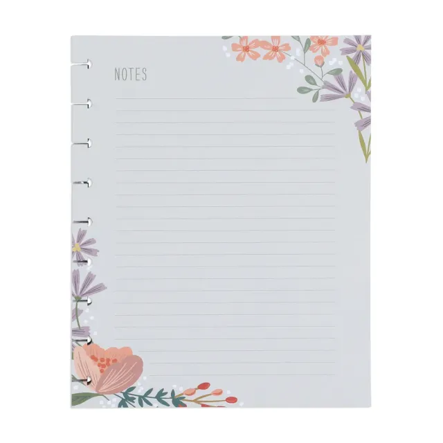 Happy Planner Floral recharge papier ligné Classic 100 pages