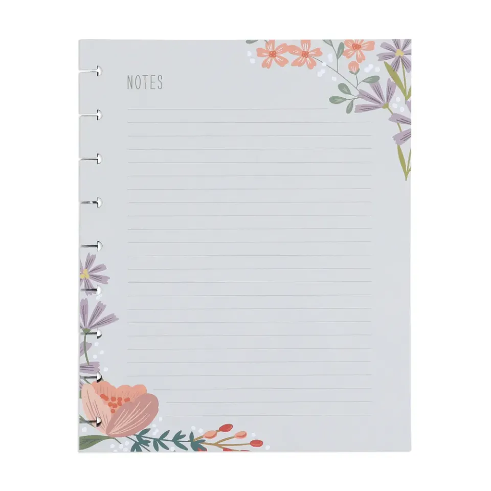 Happy Planner Floral recharge papier ligné Classic 100 pages