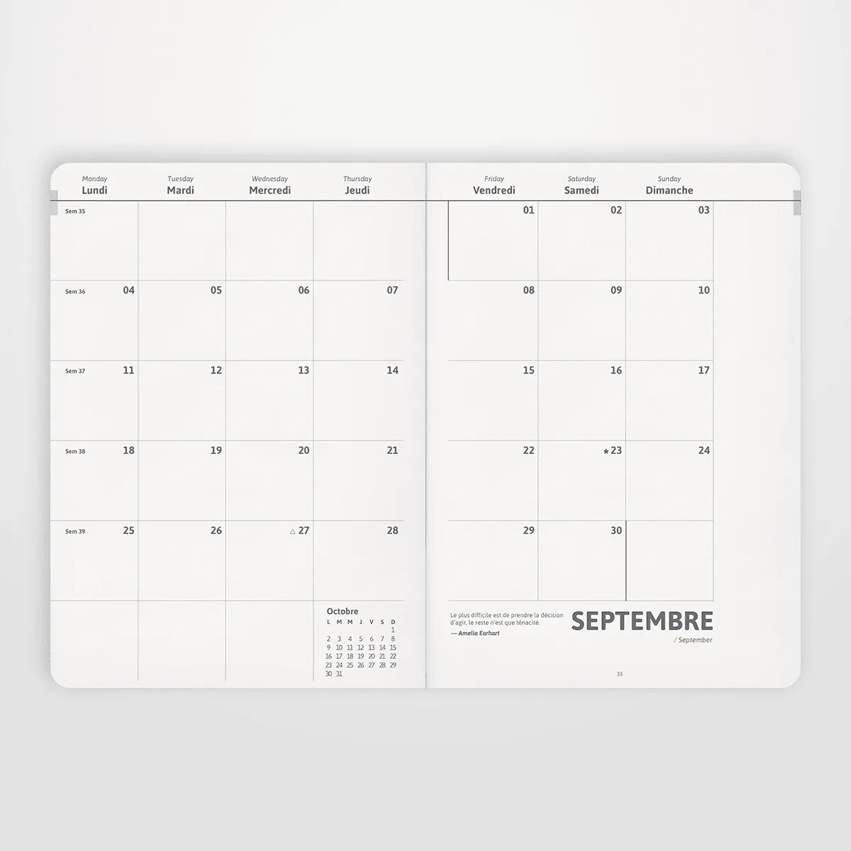 My365 SIMPLE Semaine 2026/2027 agenda semainier A5 souple