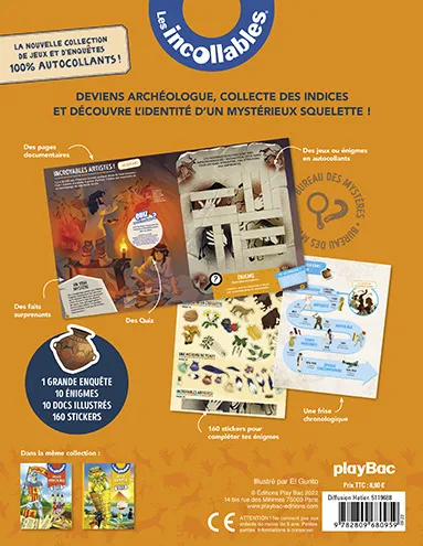 Les Incollables Mission Préhistoire livre stickers 160 stickers dès 6 ans