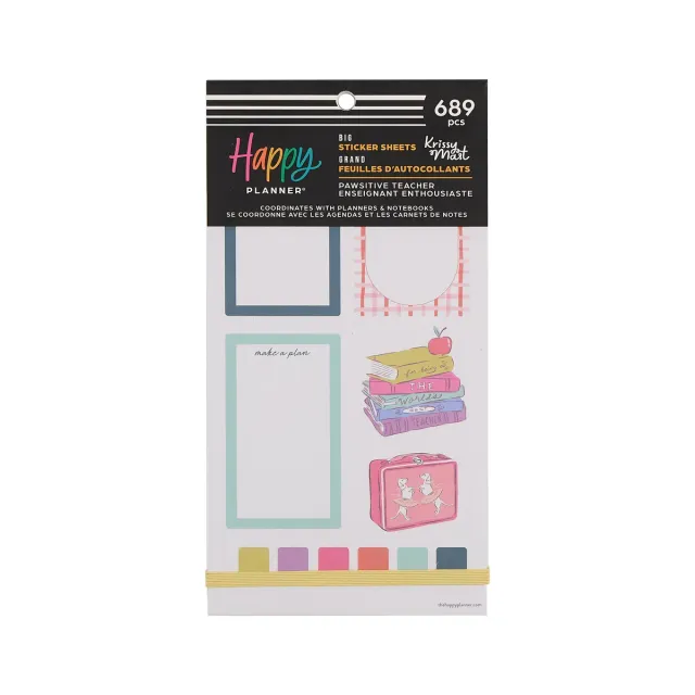 Happy Planner Pawsitive Teacher stickers big value pack 689 école