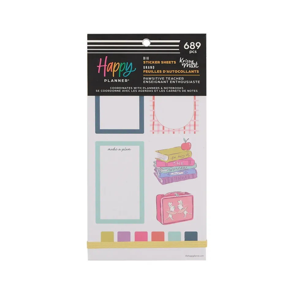 Happy Planner Pawsitive Teacher stickers big value pack 689 école