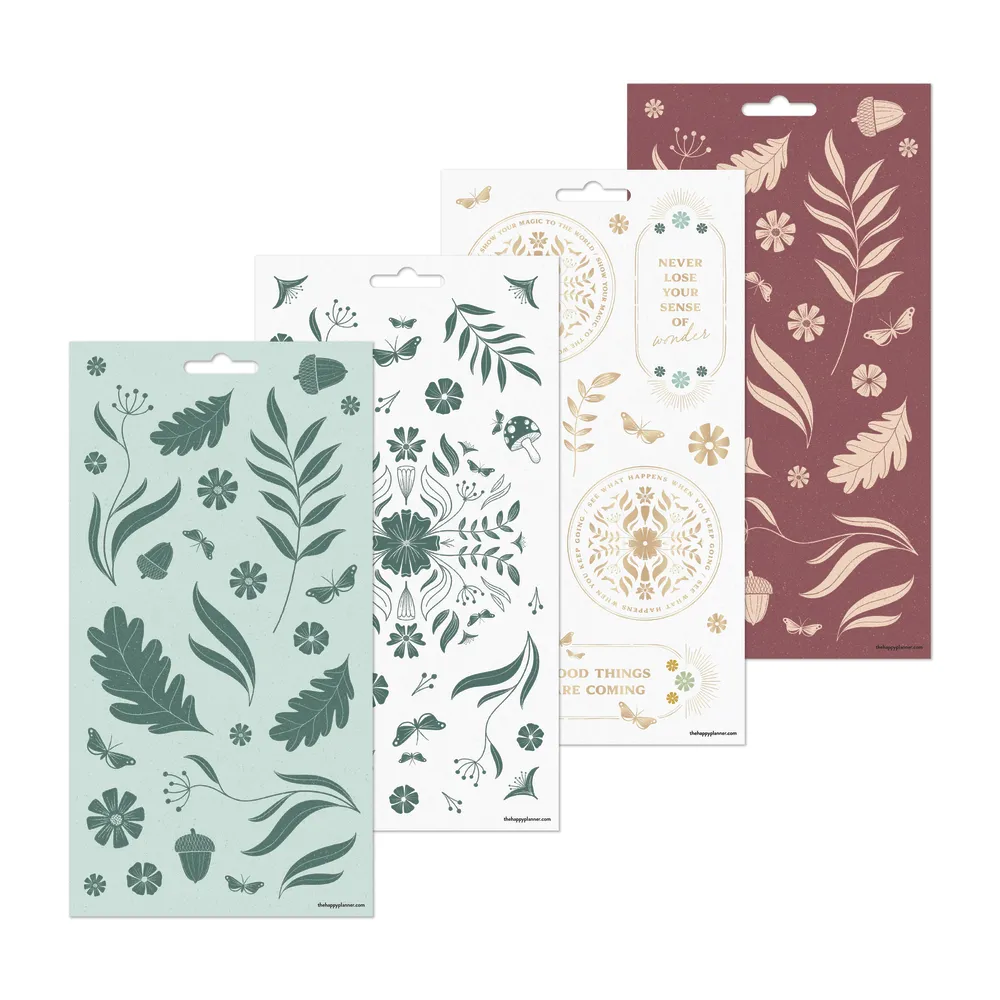Happy Planner Woodland Whispers stickers 10 feuilles