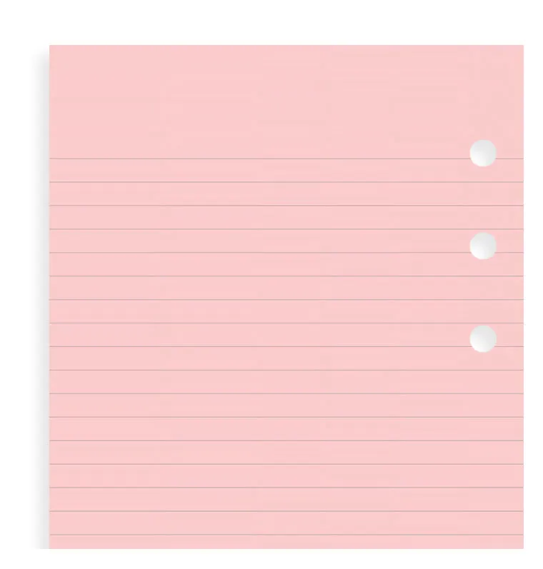 Filofax Classic Personal recharge lignée rose 30 feuilles