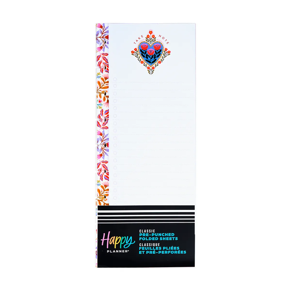 Happy Planner Folk & Flora recharge papier Classic 40 feuilles pliée