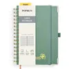 Poprun WH145L carnet ligné spirale vert nuit