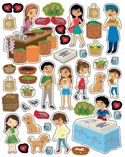 Minimiki Ma ville à décorer Rosa à Lisbonne stickers