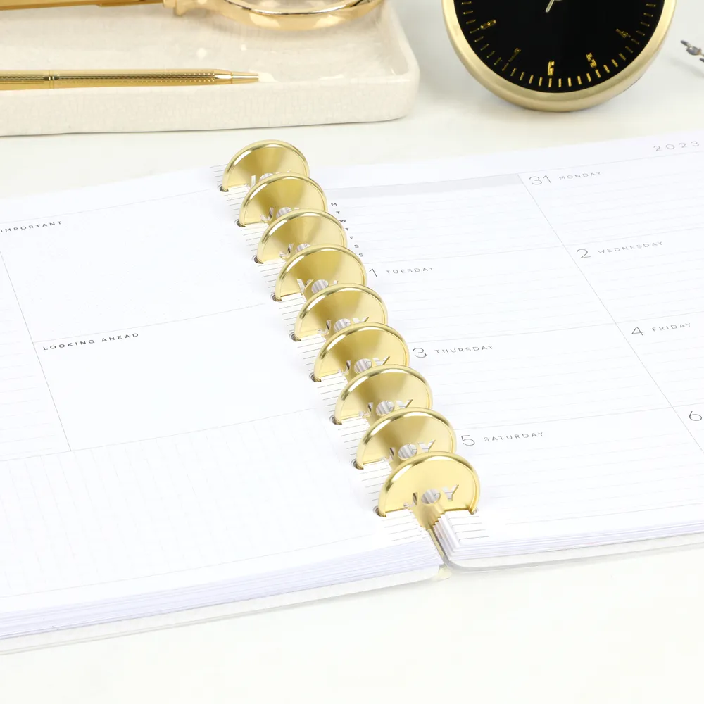 Happy Planner Joy anneaux métal medium doré x11