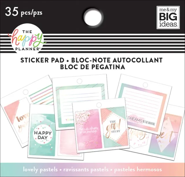 Happy Planner Lovely Pastels mini stickers pad 35