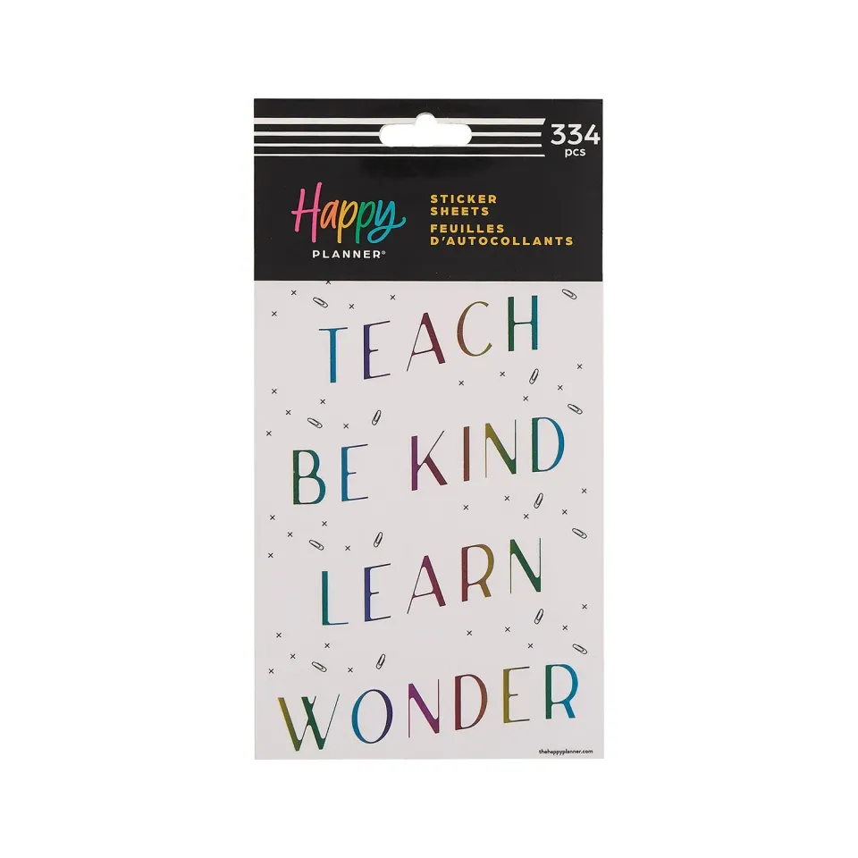 Happy Planner Classroom Plans stickers école 10 planches