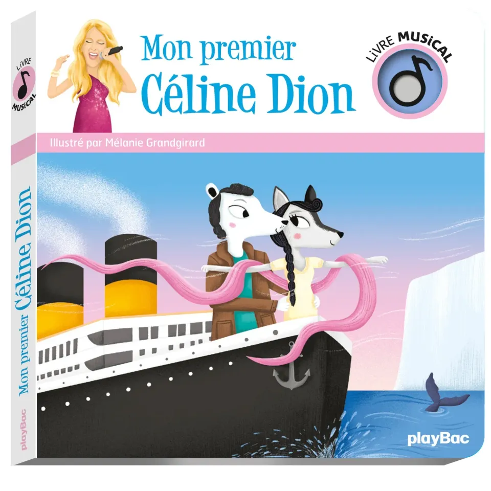 Frigobloc Mon premier Céline Dion livre musical 5 chansons