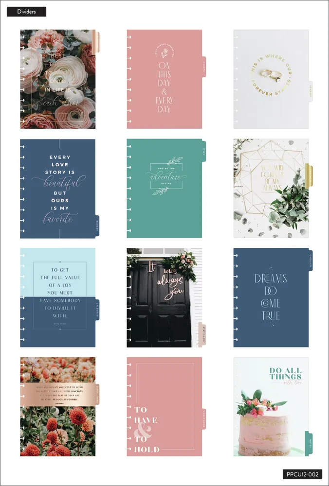 Happy Planner Wedding Plans agenda mariage Classic non daté