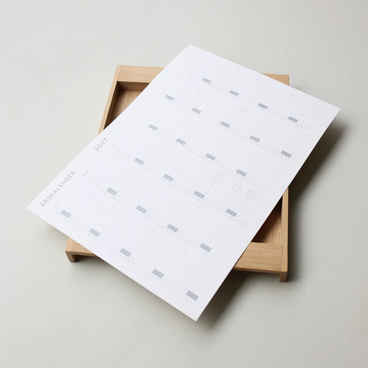 Kartotek Kalender 2027 calendrier mural A3 danois