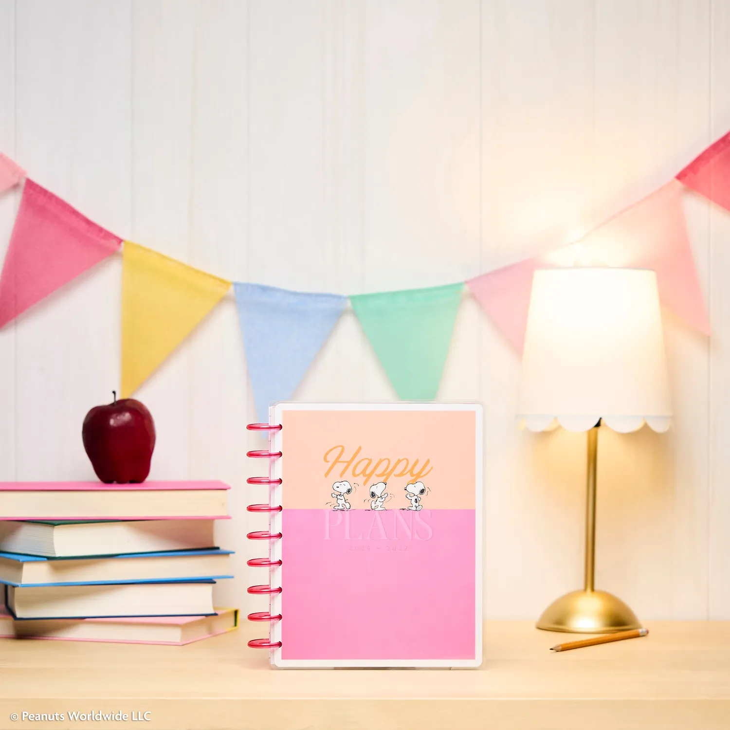 Happy Planner Peanuts 2026-2027 agenda Classic Dashboard 12 mois